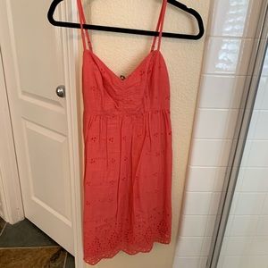 Abercrombie & Fitch - Coral Eyelet Dress - S